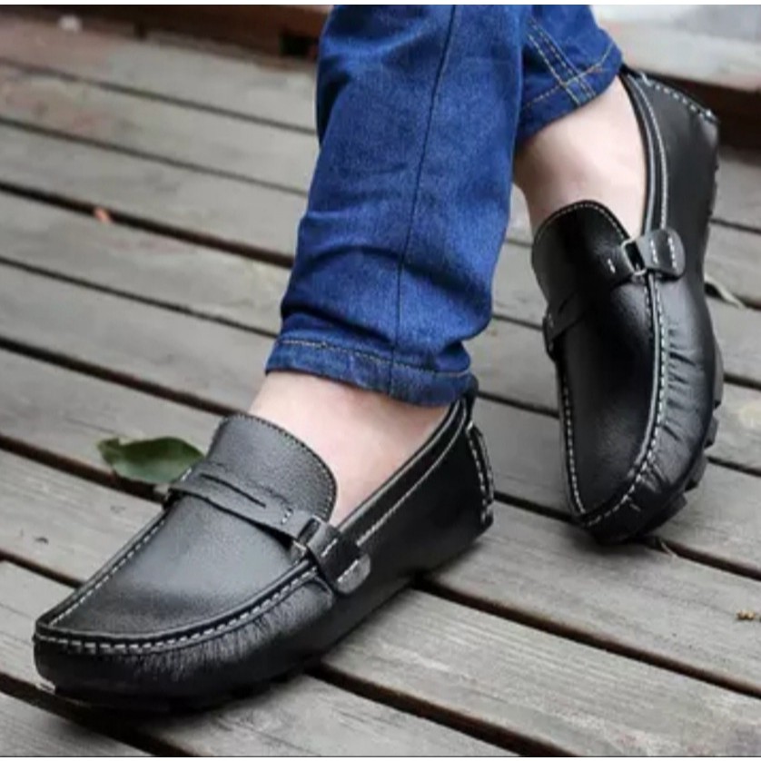 SEPATU FORMAL PRIA CASUAL PERKANTORAN KEREN SANTAI KULIT ASLI TERLARIS