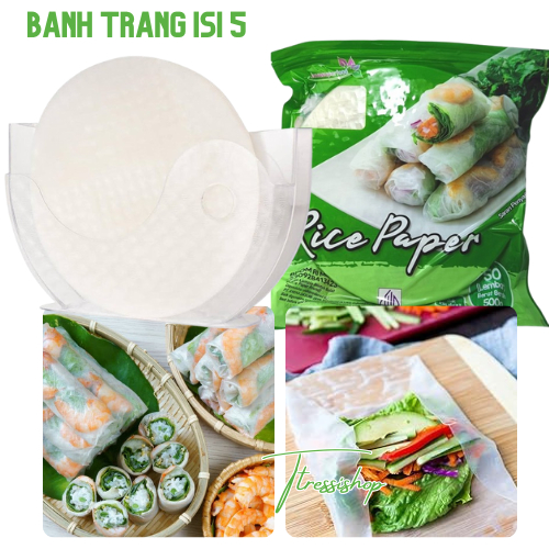 

Rice Paper Banh Trang 22cm Kulit Lumpia Vietnam Spring Roll Salad Wrap