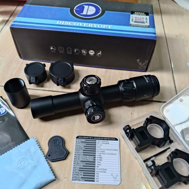 Telescope discovery hd 2-12x24sfir ffp