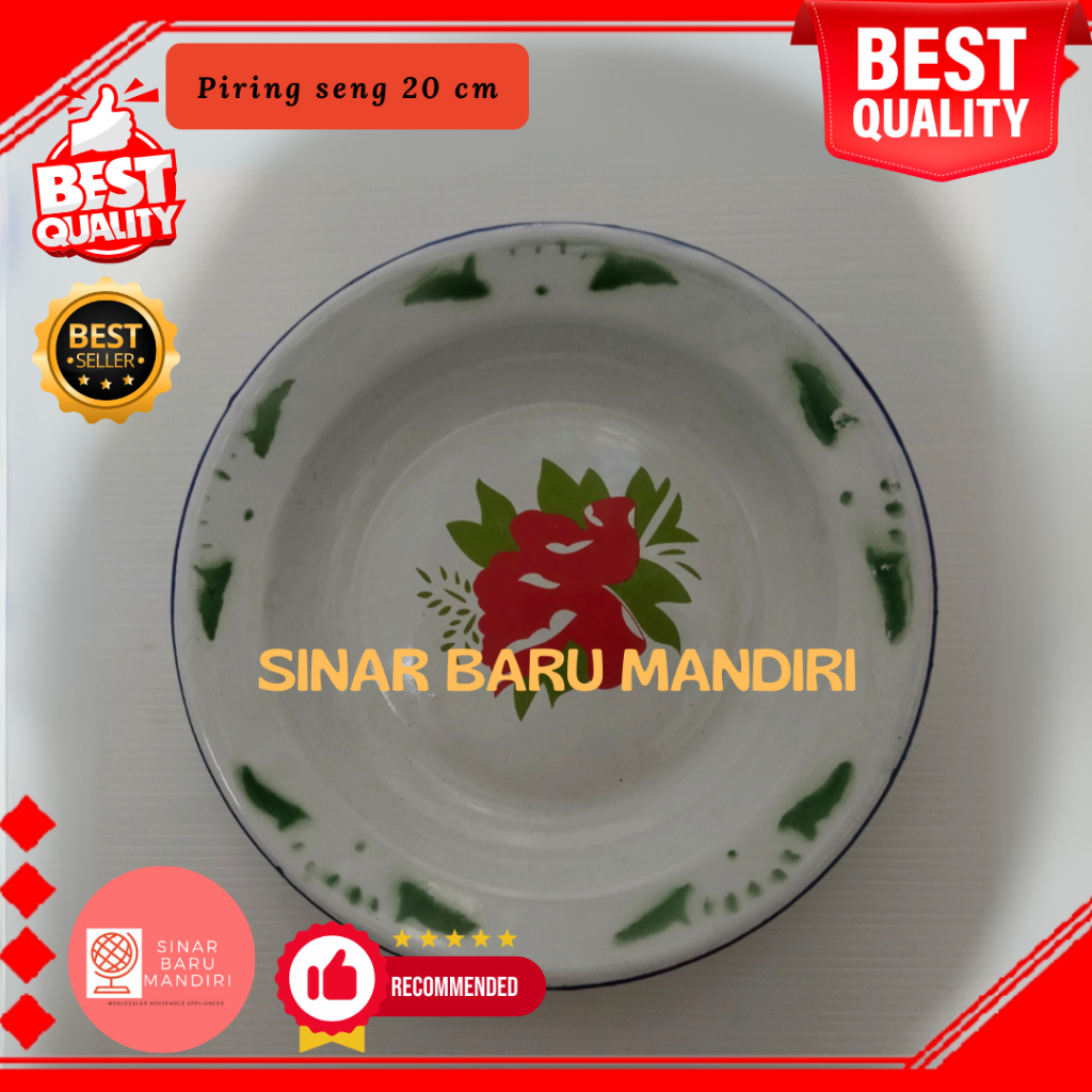 Piring Jadul Seng / Piring Jadul Enamel 20cm / Piring seng / piring  seng jaman dulu 20 cm
