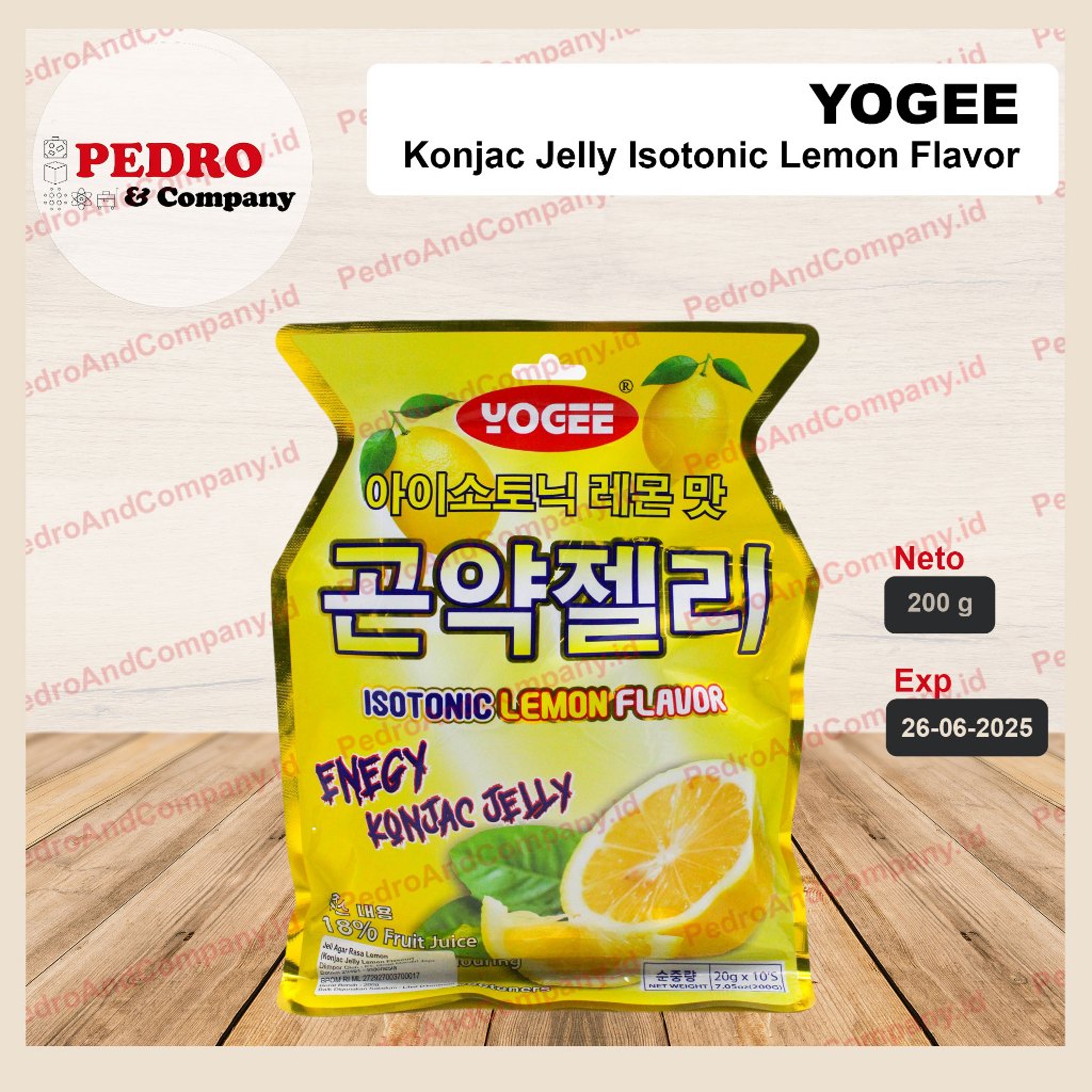 

Yogee konjac Jelly Lemon 200 gram agar ager jeli rasa buah jeruk lemon