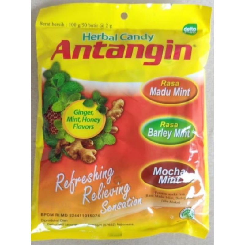 

ANTANGIN HERBAL CANDY PERMEN HERBAL 1 BUNGKUS ISI 50 BUTIR