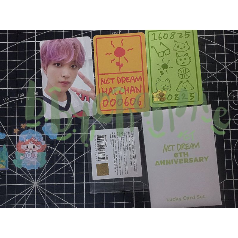 Photocard Nct dream 6th Anniversary Lucky Card set Haechan (read desk)