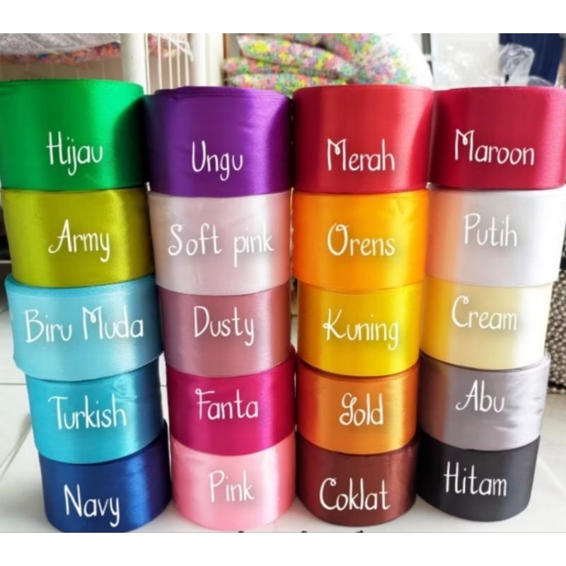 

pita satin premium ukuran 4 cm