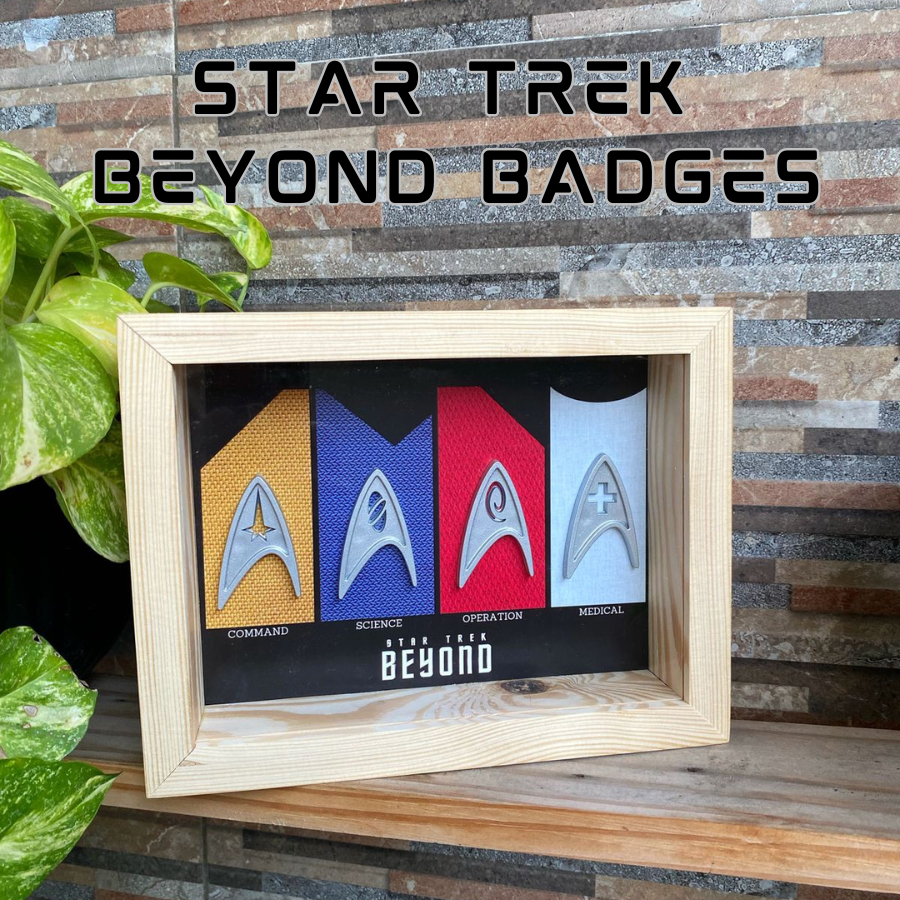 Pajangan Dinding 3D Star Trek Beyond Badge Frame 3D