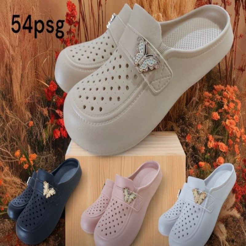 Sandal Autumn Selop Sandal Wanita Karet Jelly Terbaru tinggi 3cm