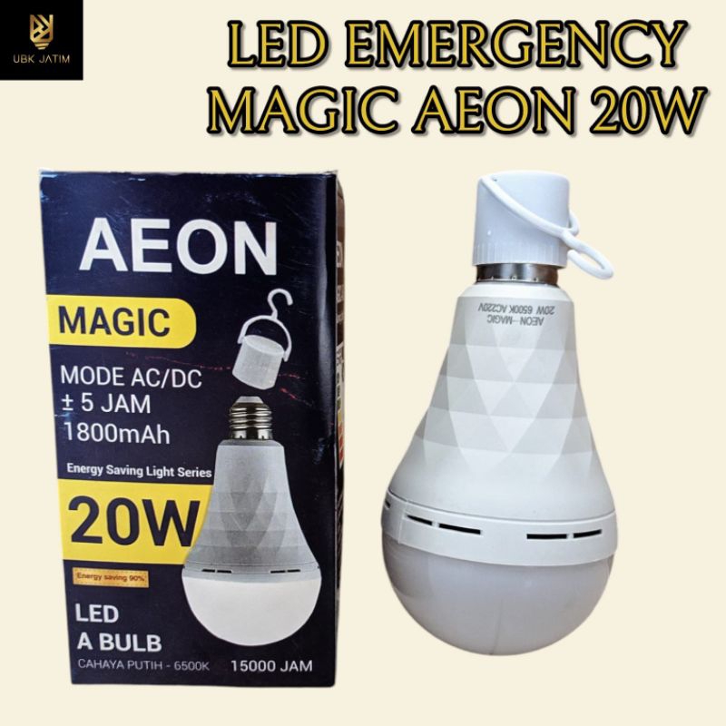 Lampu Emergency LED 20W AEON – Lampu Darurat Mati Listrik / Magic Bulb Cas Portable