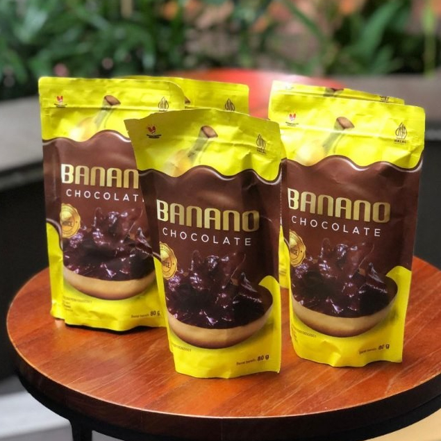 

BANANO CHOCOLATE Keripik Pisang Khas Indonesia, Manis & Lumer