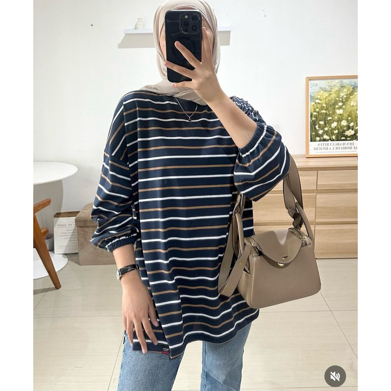 KAOS SALUR ATHENA NEW LENGAN KARET // by Memes Hijab