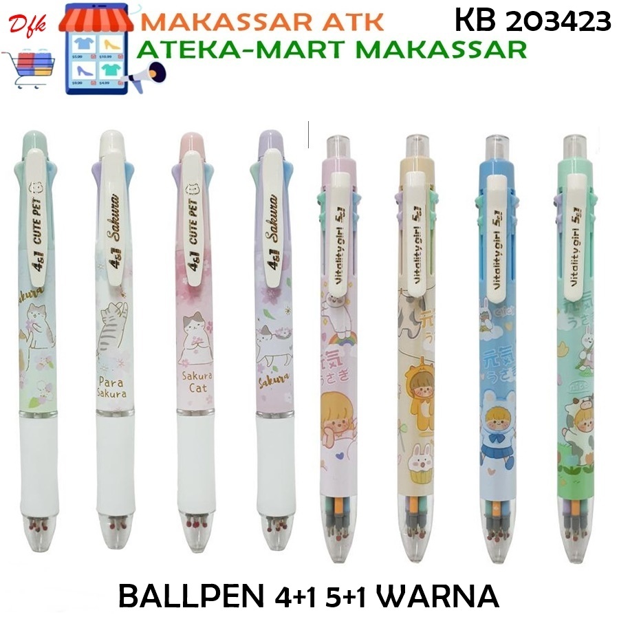 

[PCS] BALLPEN LUCU 4+1=5 WARNA 5+1=6 WARNA 901- 6001 - 301