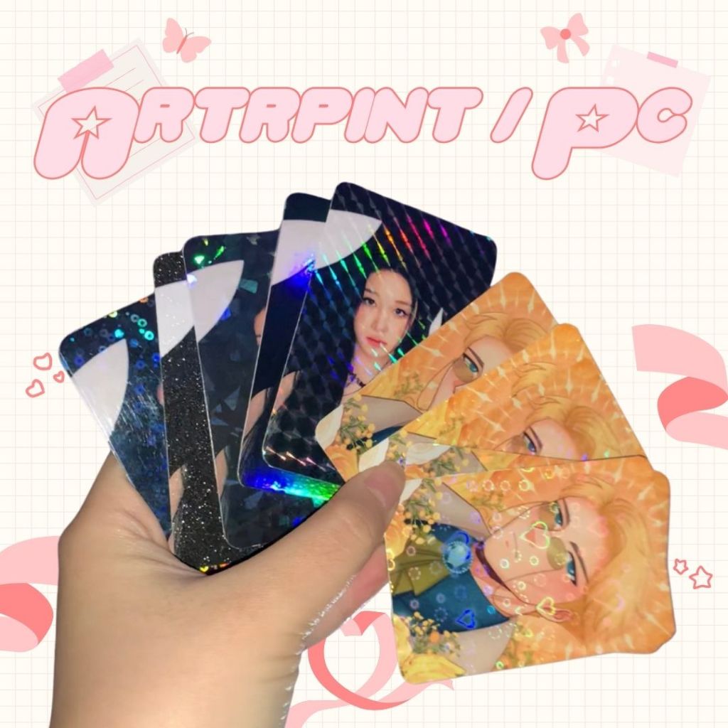 

Laminated Artprint/PC CUSTOM HOLO/GLITTER/DOFF/GLOSSY LAMINATION 310gsm/360gsm PALING TEBAL HIGH QUALITY PRINT