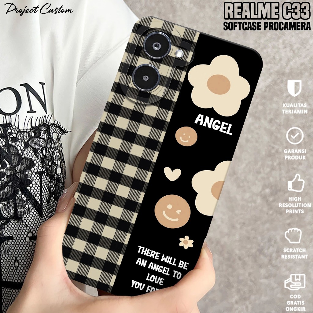 Softcase Hp Realme C33 - Case Hp Realme C33 ( BUNGA ) Silikon Hp Realme C33 - Casing Hp Realme C33 -