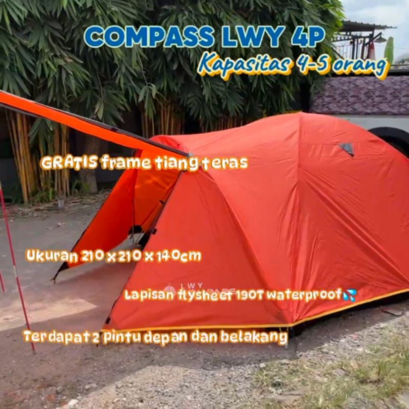 Tenda Camping LWY Outdoor Compass 4P Double Layer