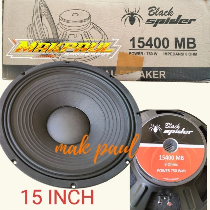 speaker Black Spider 15 Inch 15400 MB 750 watt coil 3 inch LOW MID