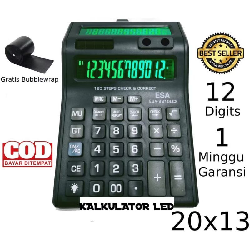 

KALKULATOR LED ESA calculator dagang besar 2 layar