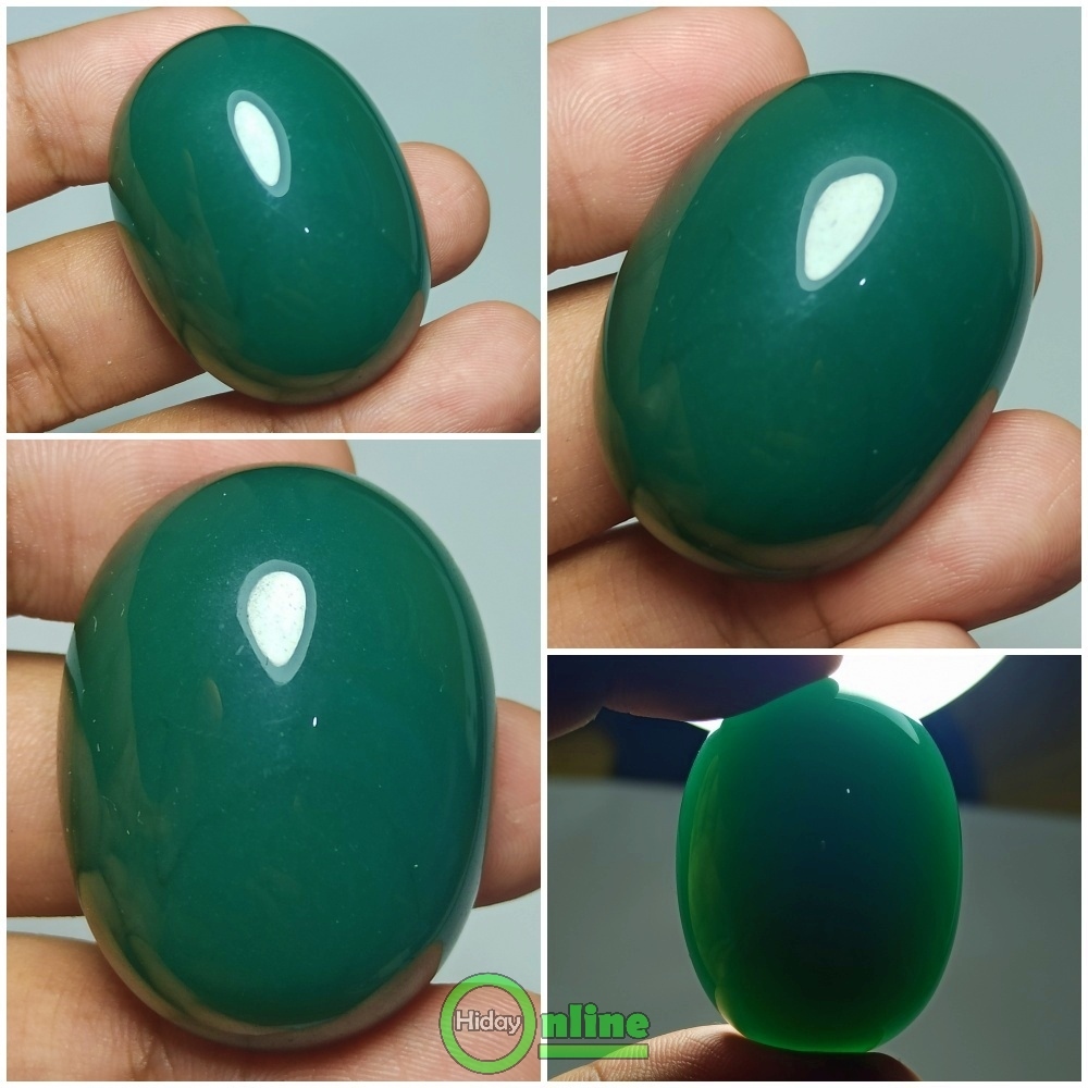 BATU AKIK BACIN HIJAU CINCAU TEMBUS SENTER JUMBO MUMBUL MIRIP BACAN