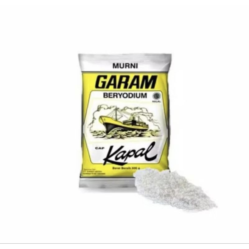 

Garam Dapur Beryodium Cap Kapal 500 Gram , Berhadiah setiap pembelian minim 10 Pcs