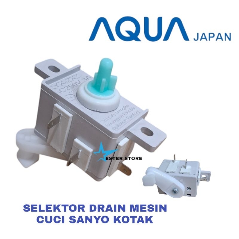 Selektor drain kotak mesin cuci Aqua 3 skun/pin type part KYX-2XZ AC250v Timer pembuangan