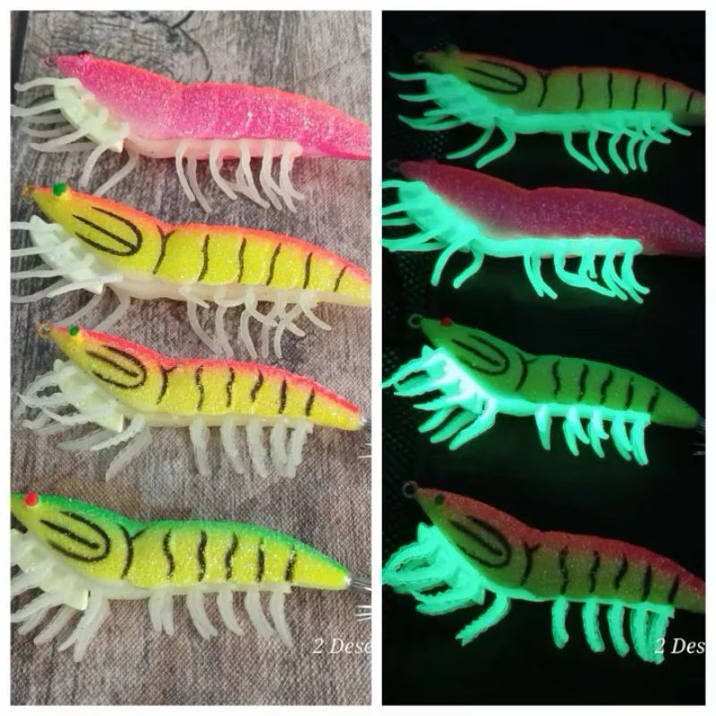 PANCING CUMI UDANG KAKI / EGI SQUID JIG LAZARUS SUPER GLOW & RATLLE