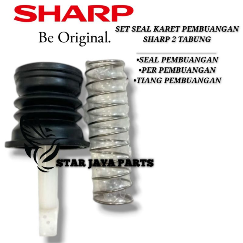 Sharp Seal Karet Pembuangan Mesin Cuci Sharp Set / Klep Pembuangan Mesin Cuci Sharp (Seal+Per+Tiang)
