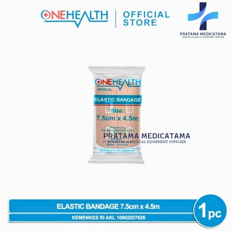 Elastic Bandage Medicrepe Perban Elastis Patah Tulang 7,5cm x 4,5m Onehealth