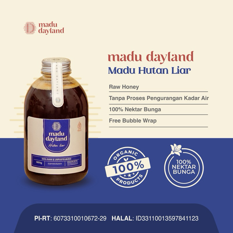 

Madu Murni Hutan Liar Madu Dayland 100% Raw Honey