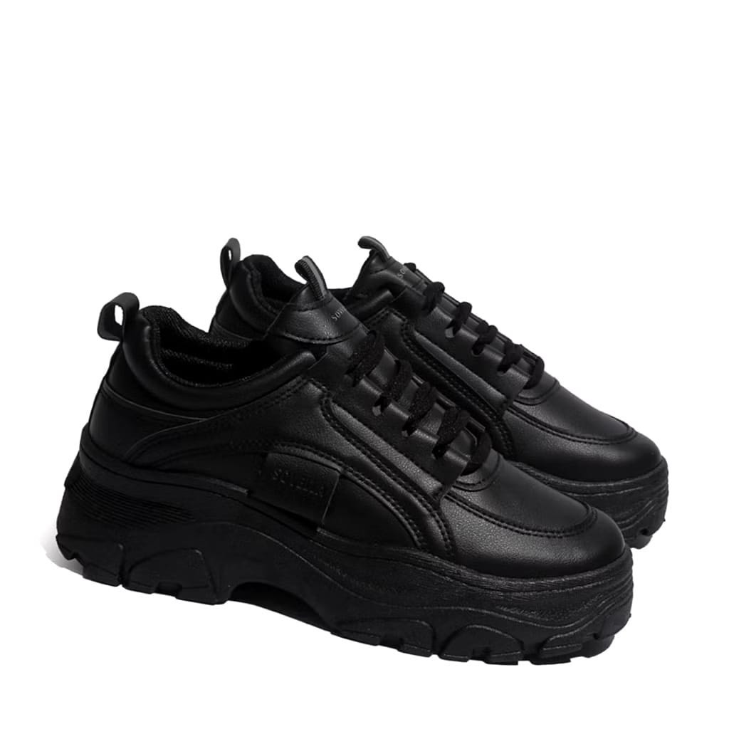 Sepatu Sneakers Wanita Korea S15 / Sepatu sneakers wanita Hitam