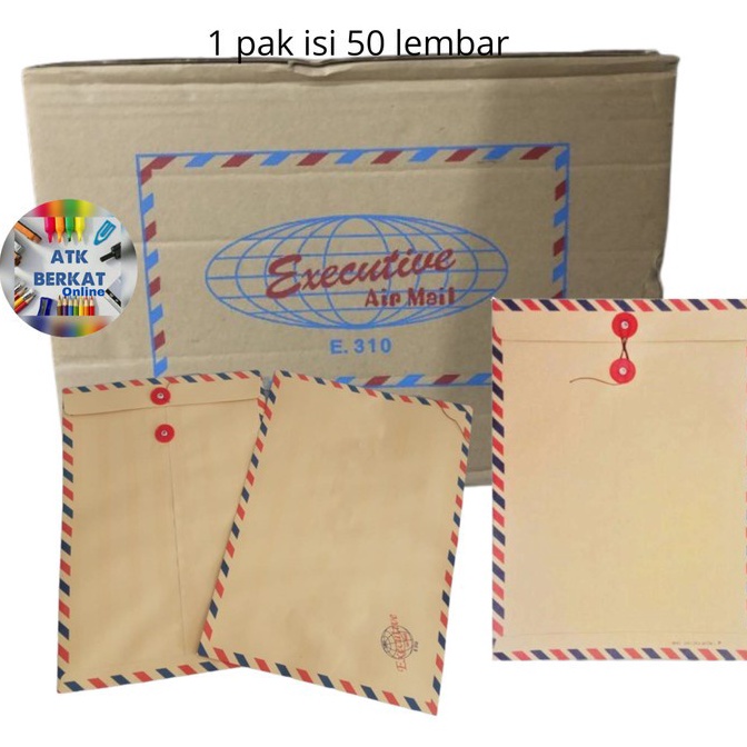 

Best Seller 5 pcs Amplop coklat Folio Tali airmail 31 Executive G45