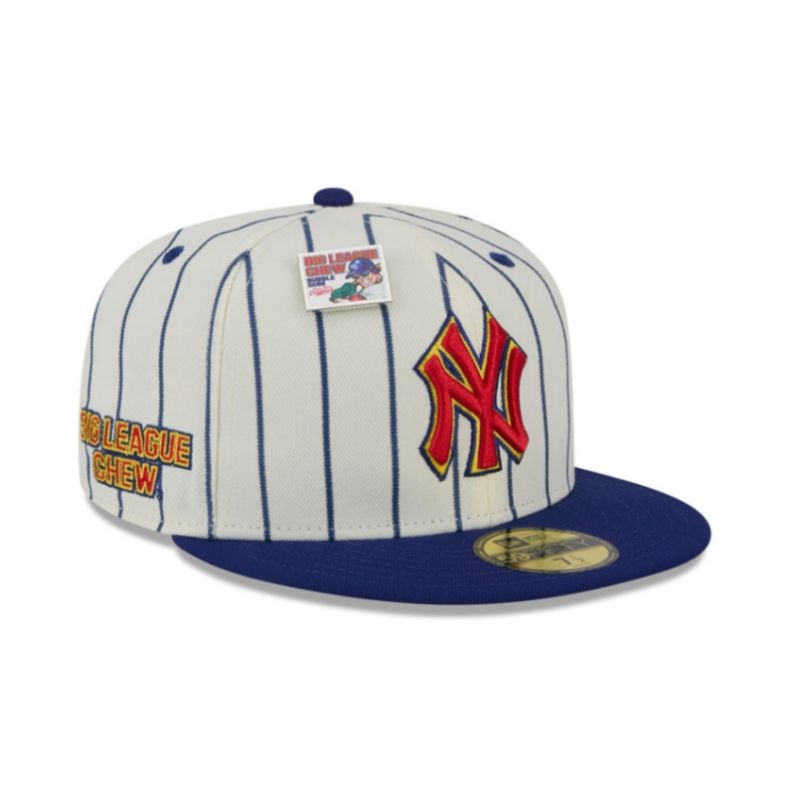 Topi New Era Cap New York Yankees Big League Chew Stripes 59Fifty Fitted Hat Original