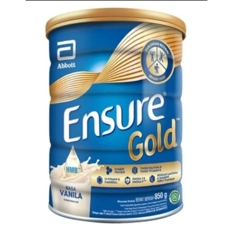 

ENSURE GOLD VANILLA DAN COKLAT 800GR EXP JULI 2026