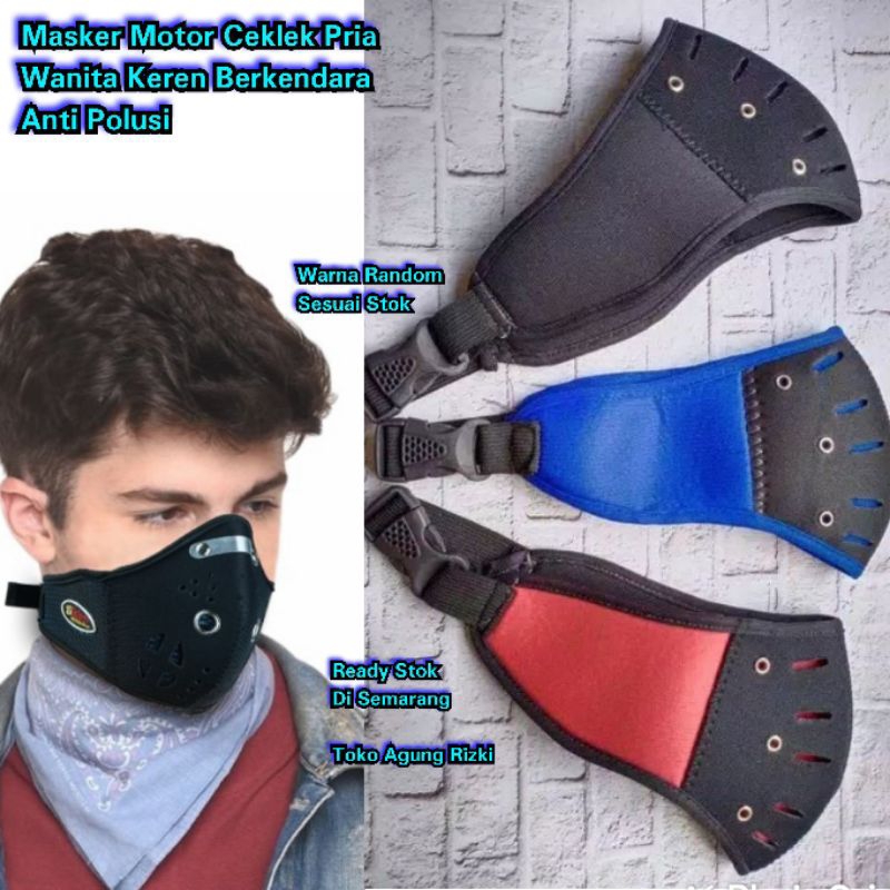 Masker Motor Ceklek Pria Wanita Keren Berkendara Anti Polusi