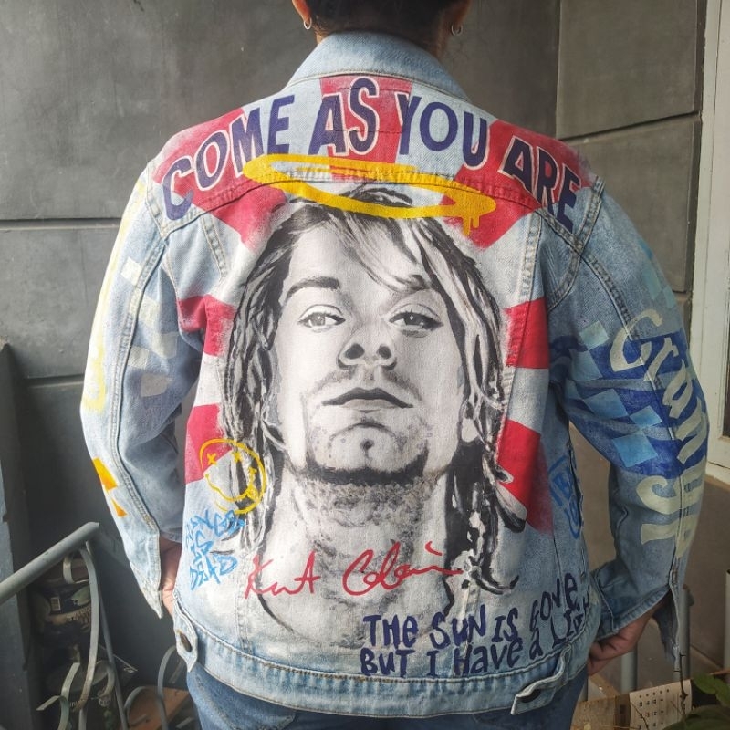 jaket lukis Band Nirvana