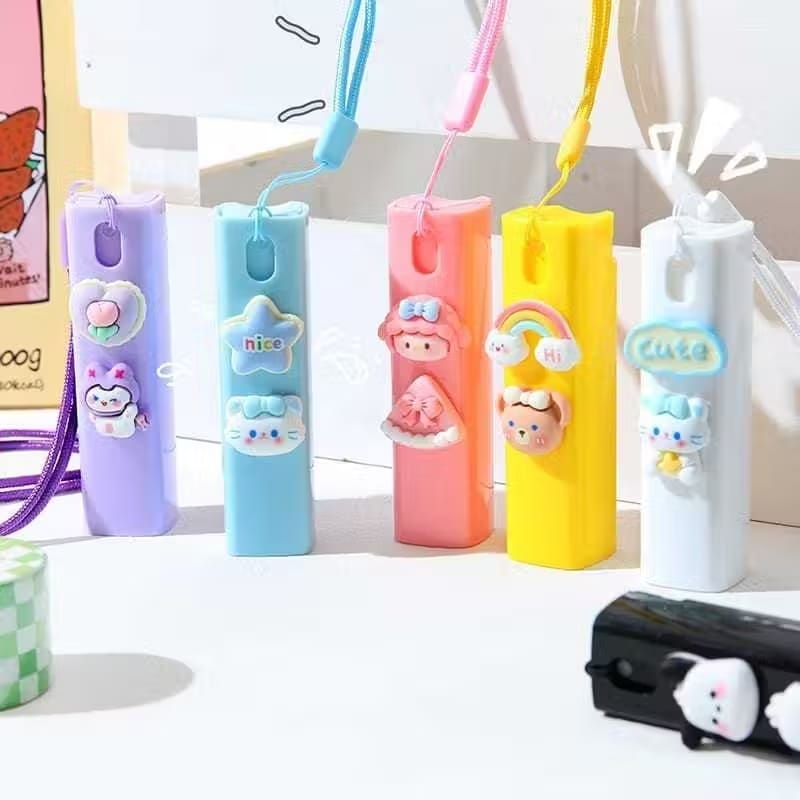 Botol Parfum Mini Travel 10 ml / Botol Spray Plastik Karakter Lucu Parfum Toner Hand Sanitizer
