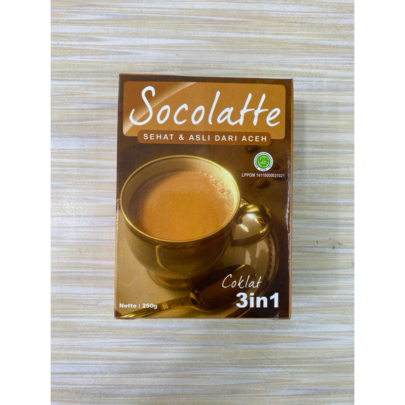 

Socolatte 3in1 250gr Coklat Asli Aceh - Oleh Oleh Aceh