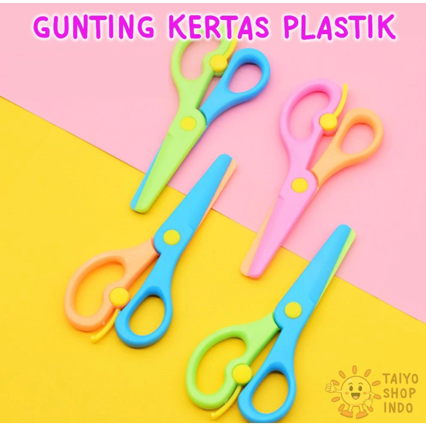 

Gunting Kertas Plastik Anak Aman Ujung Tumpul Safety Scissors Rounded