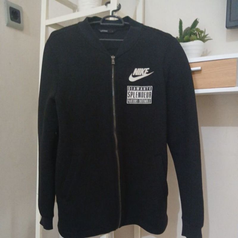 Jacket bomber wool LITMUS x NIKE second seken thrift preloved bekas brand original size L - XL LD 11