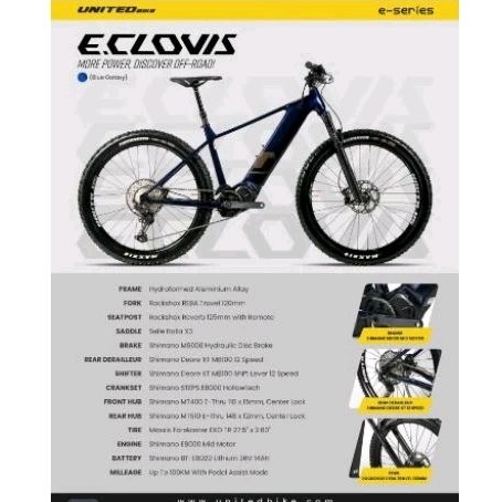 Sepeda Listrik E-Bike United E-CLOVIS