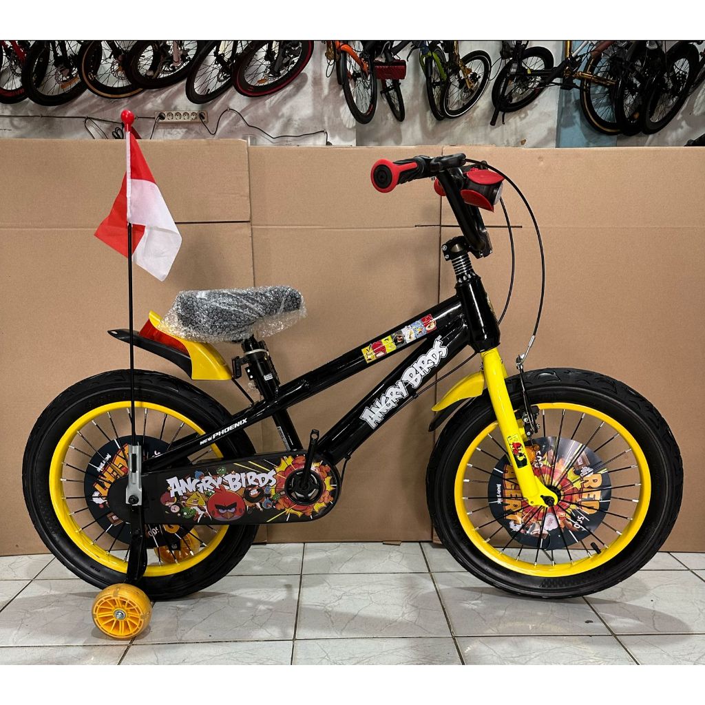 BONUS BELL SEPEDA ANAK BMX 18 INCH PHOENIX NP 2208AT SEPEDA BMX 18 PHOENIX 2208AT ANGRY BIRDS