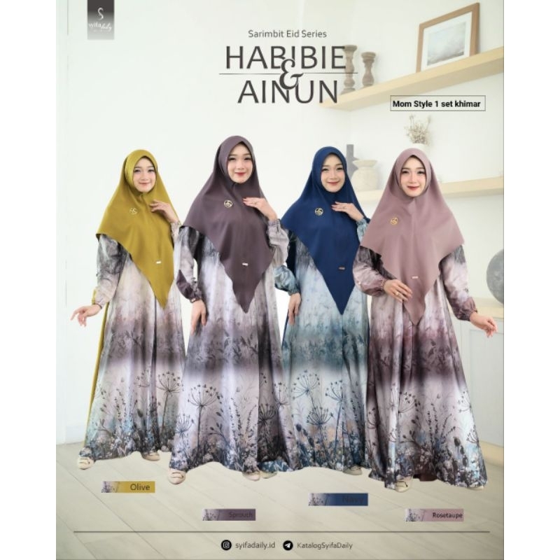 NEW COLLECTION FAMSET HABIBIE & AINUN DRESS MOM STYLE 1