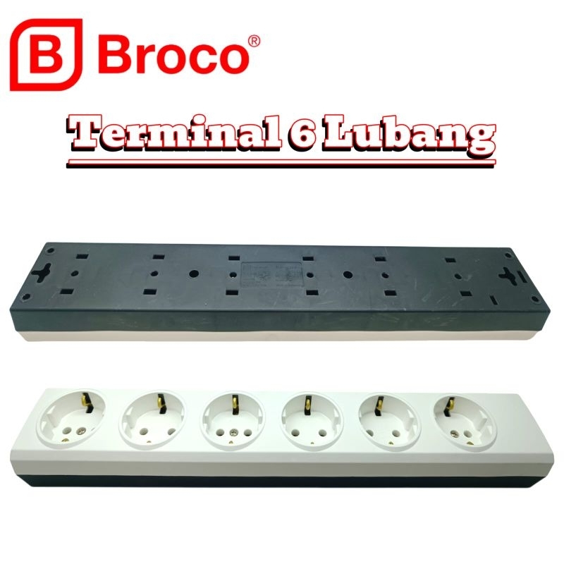 stop kontak/terminal 6 lubang broco 15360