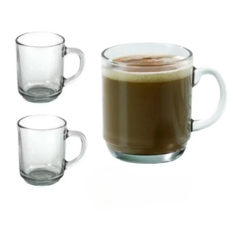 Gelas Kaca / Gelas Bening / Gelas Polos /Gelas Gagang /Gelas Cm Polos