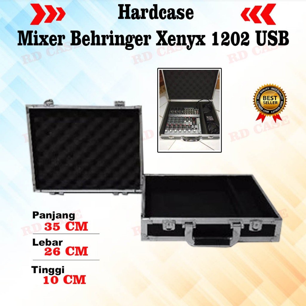 Hardcase Mixer Behringer xenyx 1202 usb Box mixer Koper Mixer Behringer 1202 Usb FLIGHTCASE MIXER