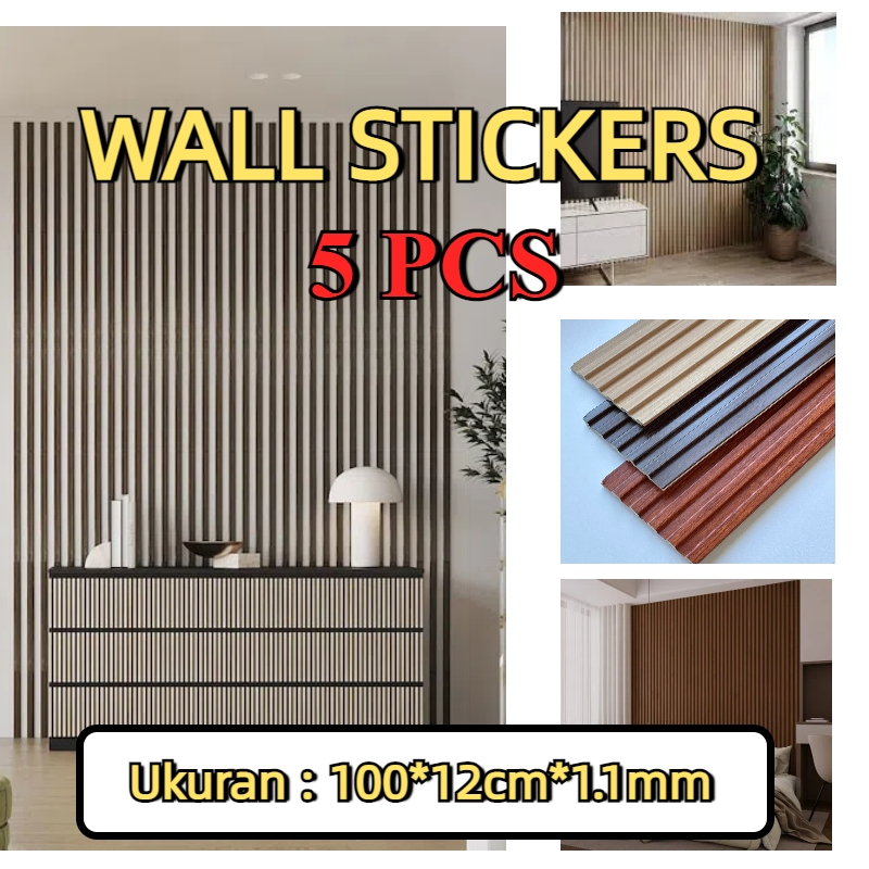 5PCS Wpc Wall Panel / Pvc Wall Panel Dinding / Wall Panels For Interior Wall DéCor 1m /Wood Wall Pan