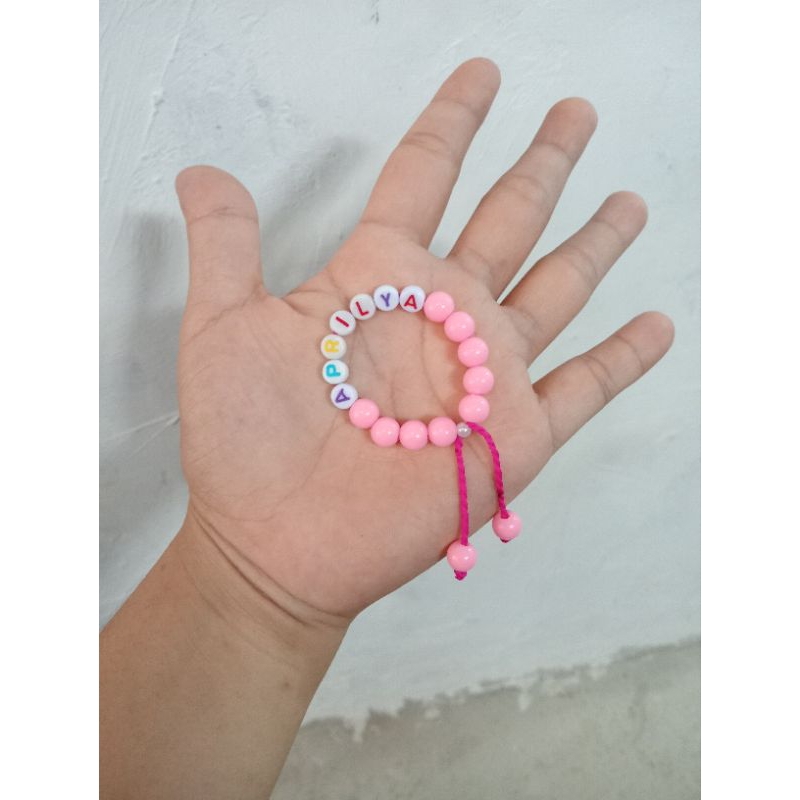 gelang manik, custom nama.