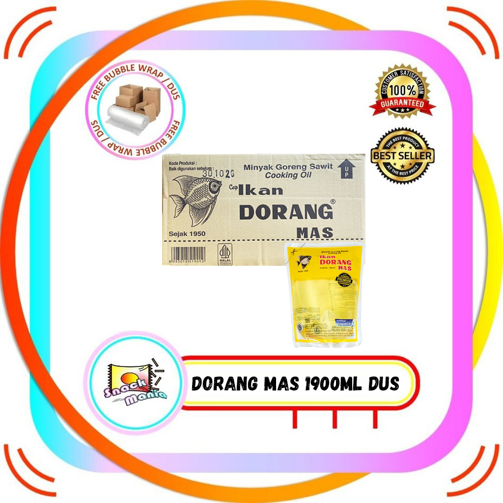 

Minyak Goreng Ikan Dorang Mas 1900 ml x 6 pcs DUS