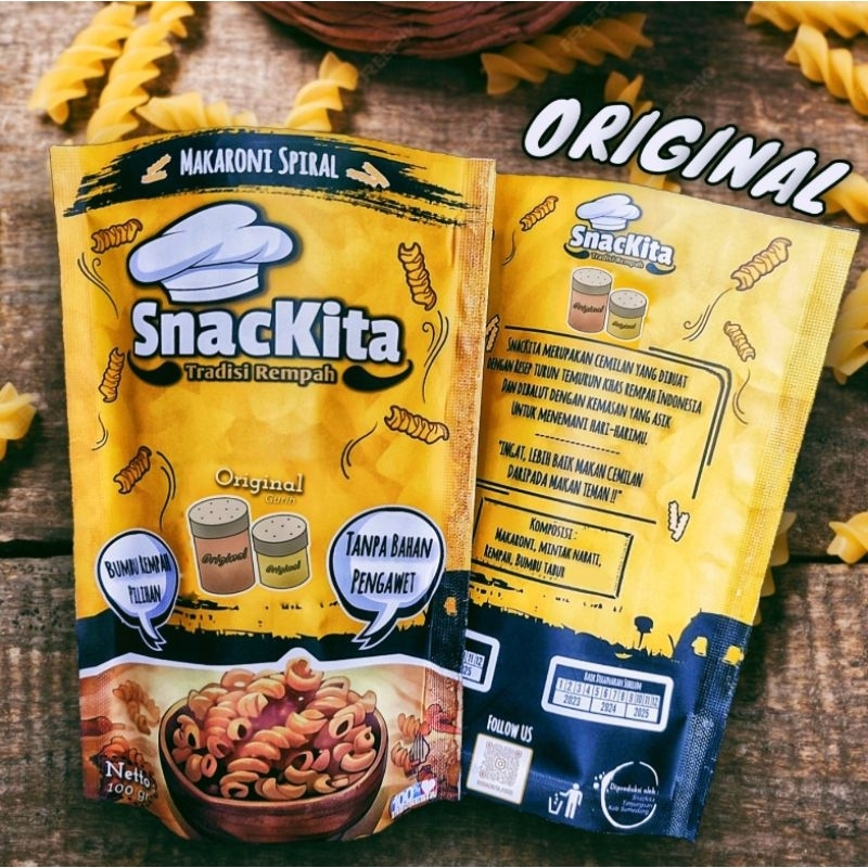 

Snackita - Makaroni Spiral Rasa Original 100gr