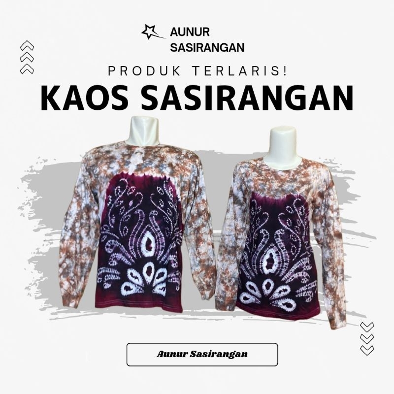 KAOS SASIRANGAN Lengan Panjang COTTON COMBED Pria & Wanita