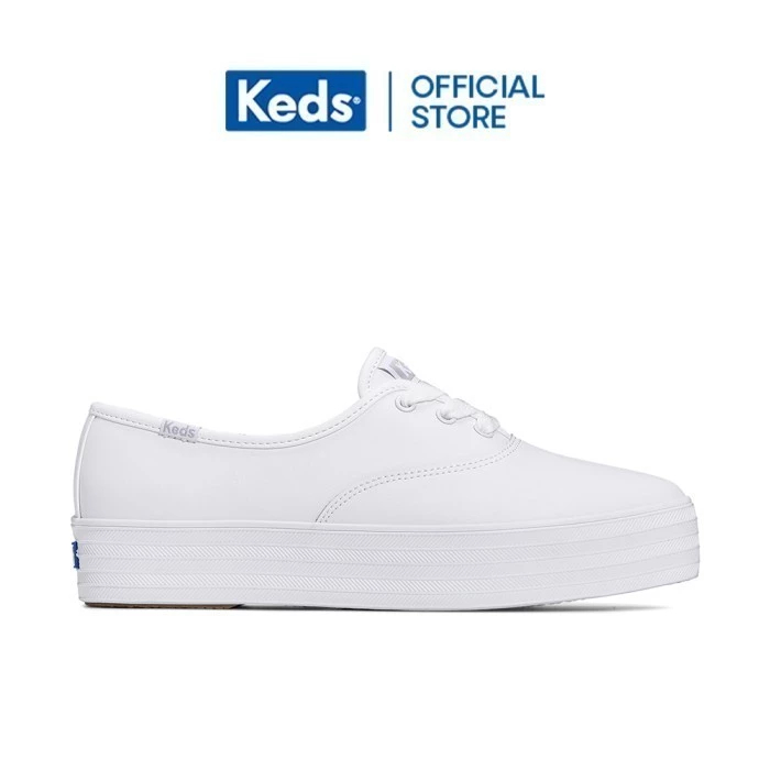 Keds- Keds Sepatu Wanita Point Leather White