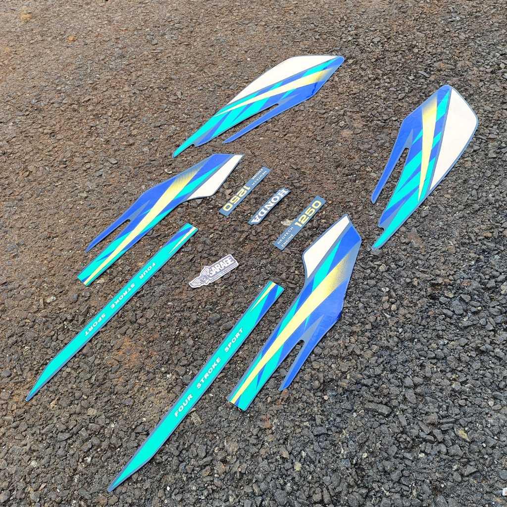 Striping Honda Gl Pro tahun 1997 Lis Body Glpro Sticker Gl Detail percis ori Hijau lis Kuning