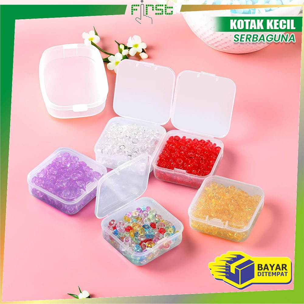 FH-C1165 Kotak Perhiasan Mini Transparan Kotak Obat Aksesoris Kecil / Wadah Kecil Kotak Plastik Mini
